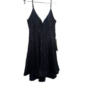 NWT Womens Zip Back Sequin Cami Dress Juniors‎ Size 13